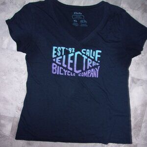 🌟 Electra size extra large womens shirt sleeved tee shirt  blue bycycle graphic